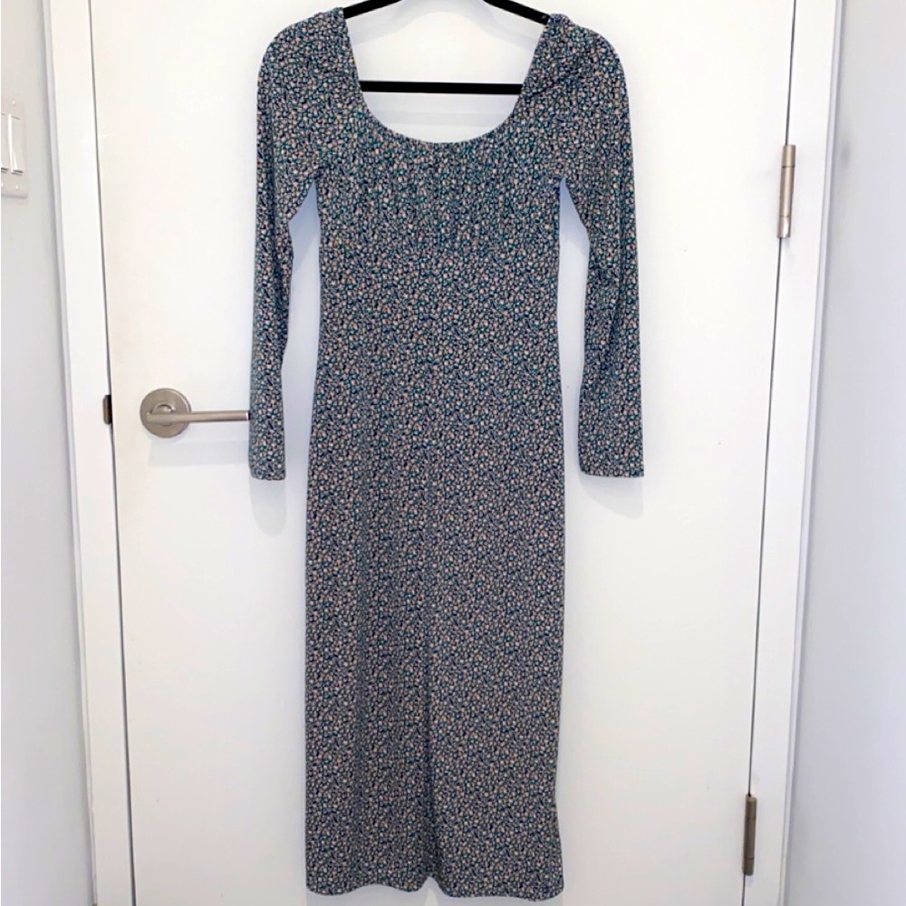 NWT Lush Floral Long Sleeve Midi Dress - Picture 4 of 5